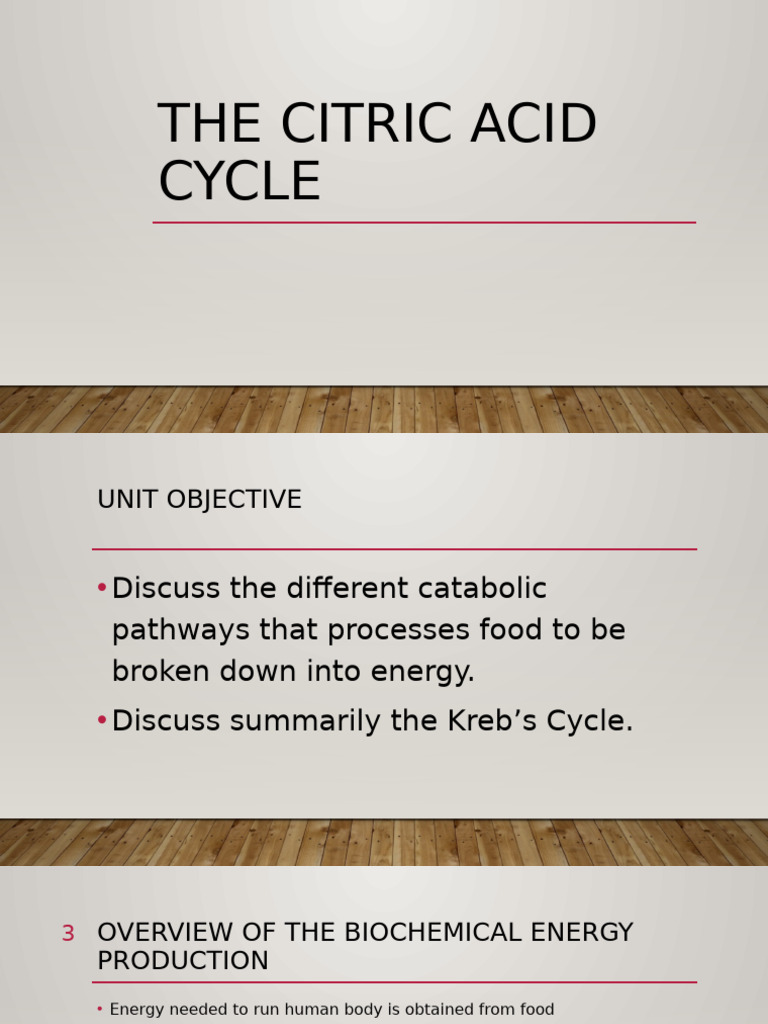 Understanding the Citric Acid Cycle | PDF | Diet & Nutrition | Chemistry