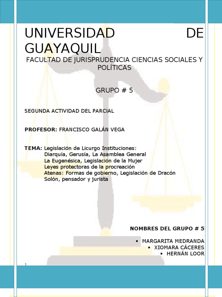 Legislación de Licurgo en Esparta | PDF