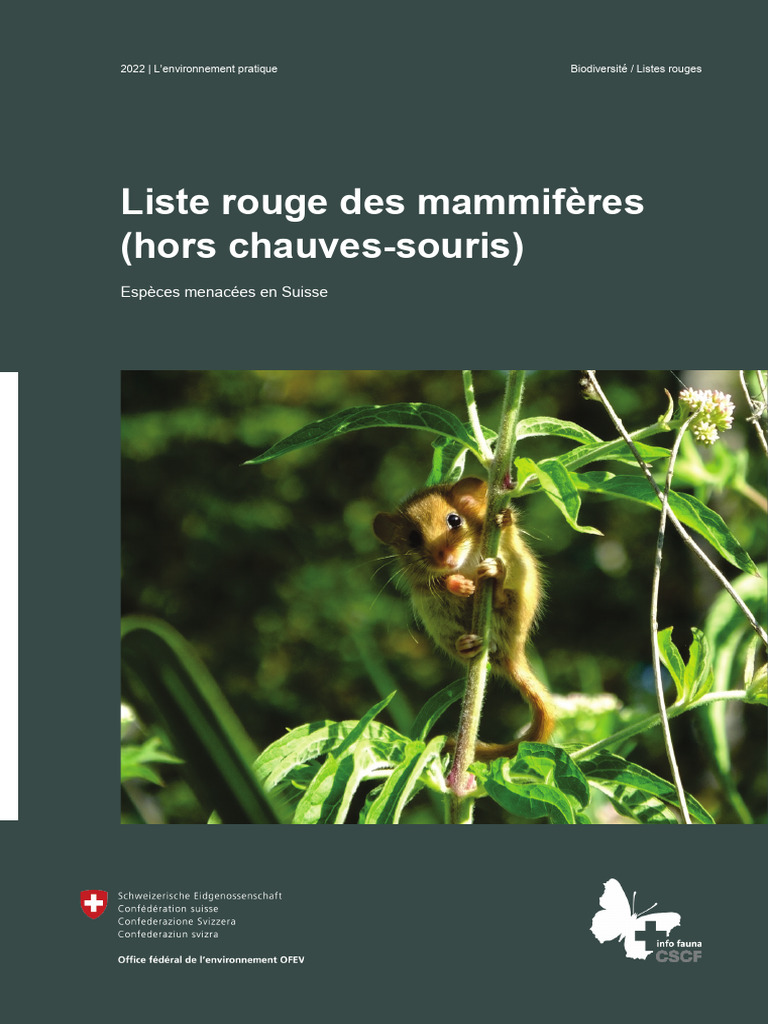 Liste rouge des mammifères en Suisse | PDF | Rongeur