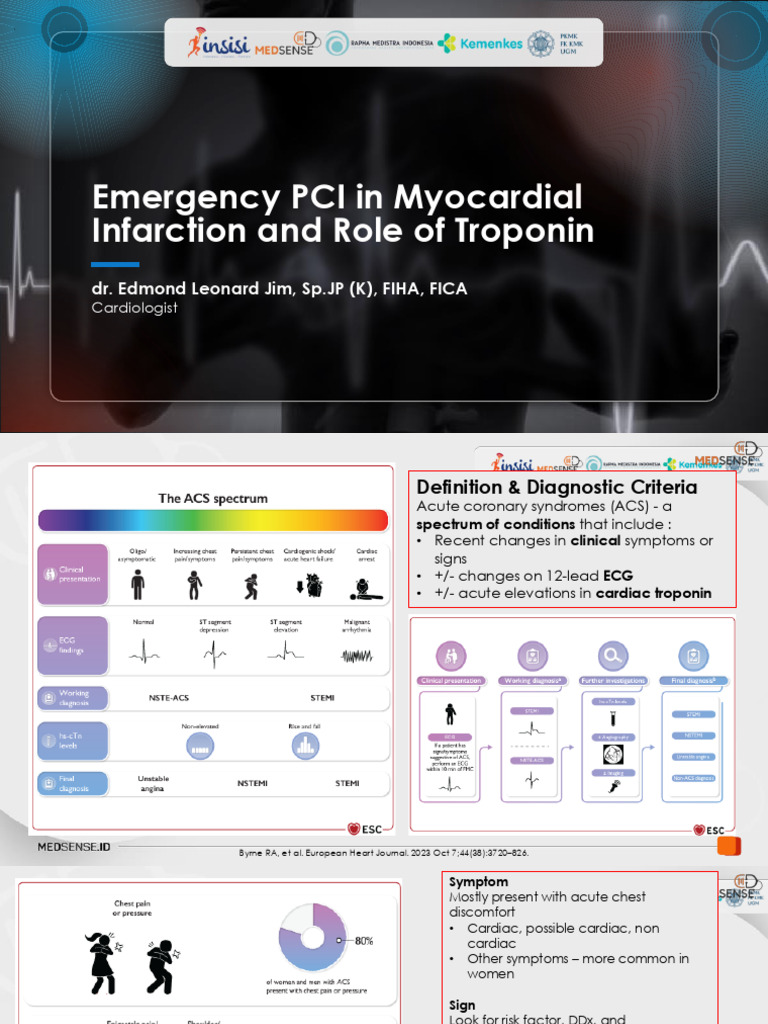 Emergency PCI and Troponin in ACS | PDF | Myocardial Infarction ...