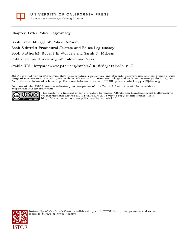 Understanding Police Legitimacy Factors | PDF | Juvenile Delinquency ...
