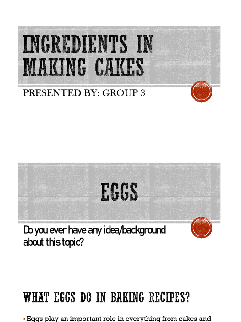 Importance of Eggs in Baking | PDF | Cakes | Breads