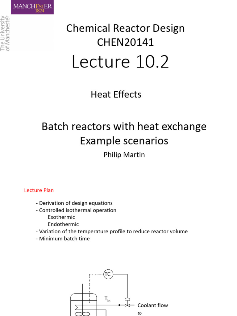 Lecture 10.2 Batch Reactor Scenarios | PDF | Chemical Reactor ...