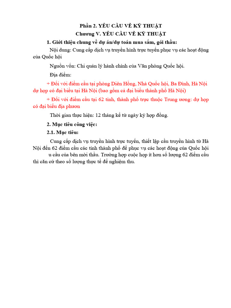 Yeu Cau Ky Thuat THTT | PDF