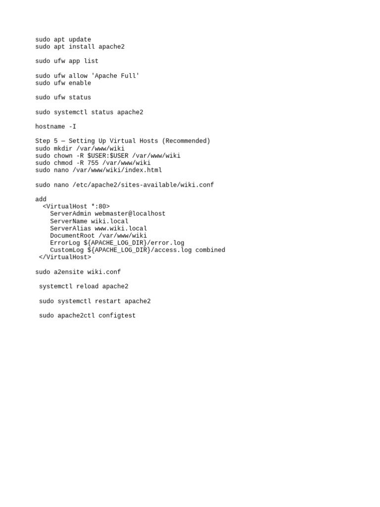 Install Web Server Di Ubuntu 22.04 | PDF