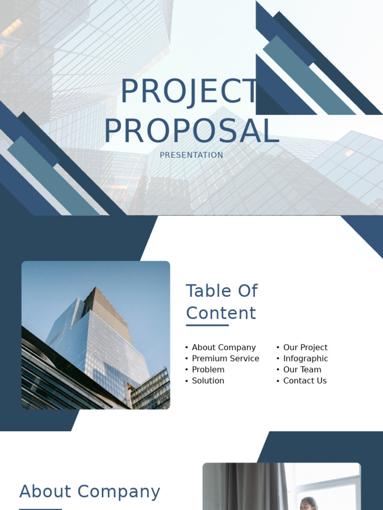 Blue Minimalist Project Proposal Business Presentation | PDF