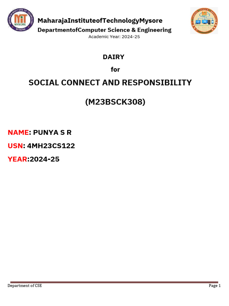 Social Connect & Responsibility Course 2024-25 | PDF | Organic Farming ...