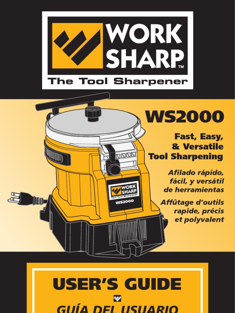 Work Sharp Tool Sharpener WS2000 PDF Abrasive Ac Power Plugs And
