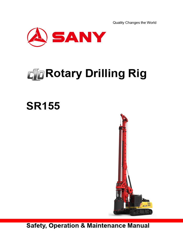 SR155 Rotary Drilling Rig Manual | PDF | Drilling | Switch