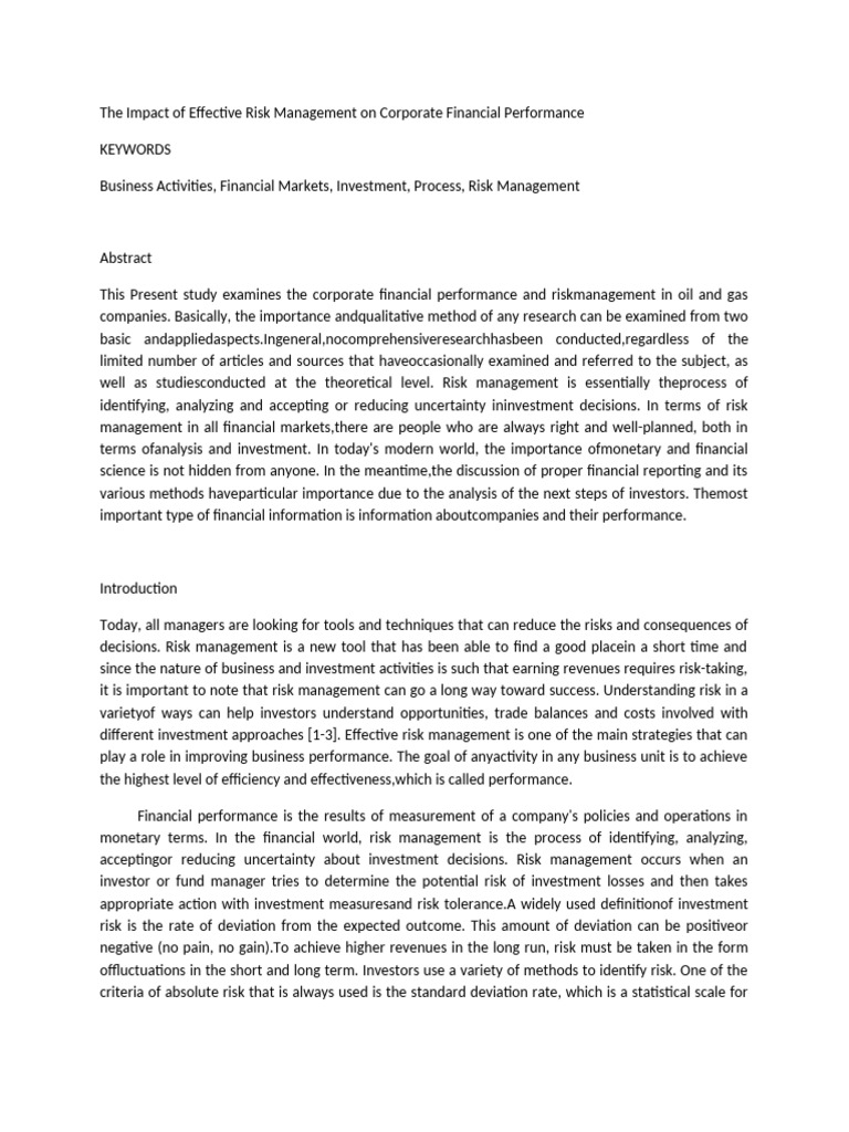 riskthesis | PDF | Risk | Risk Management
