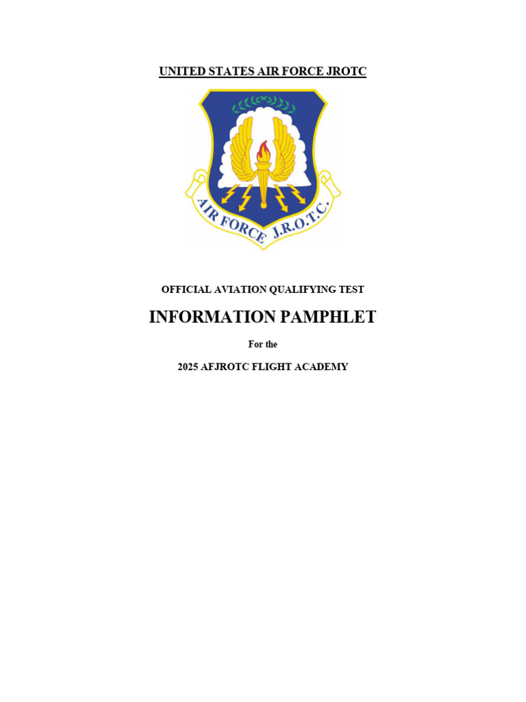 AFJROTC Flight Academy Test Guide | PDF | Numbers | Mathematics