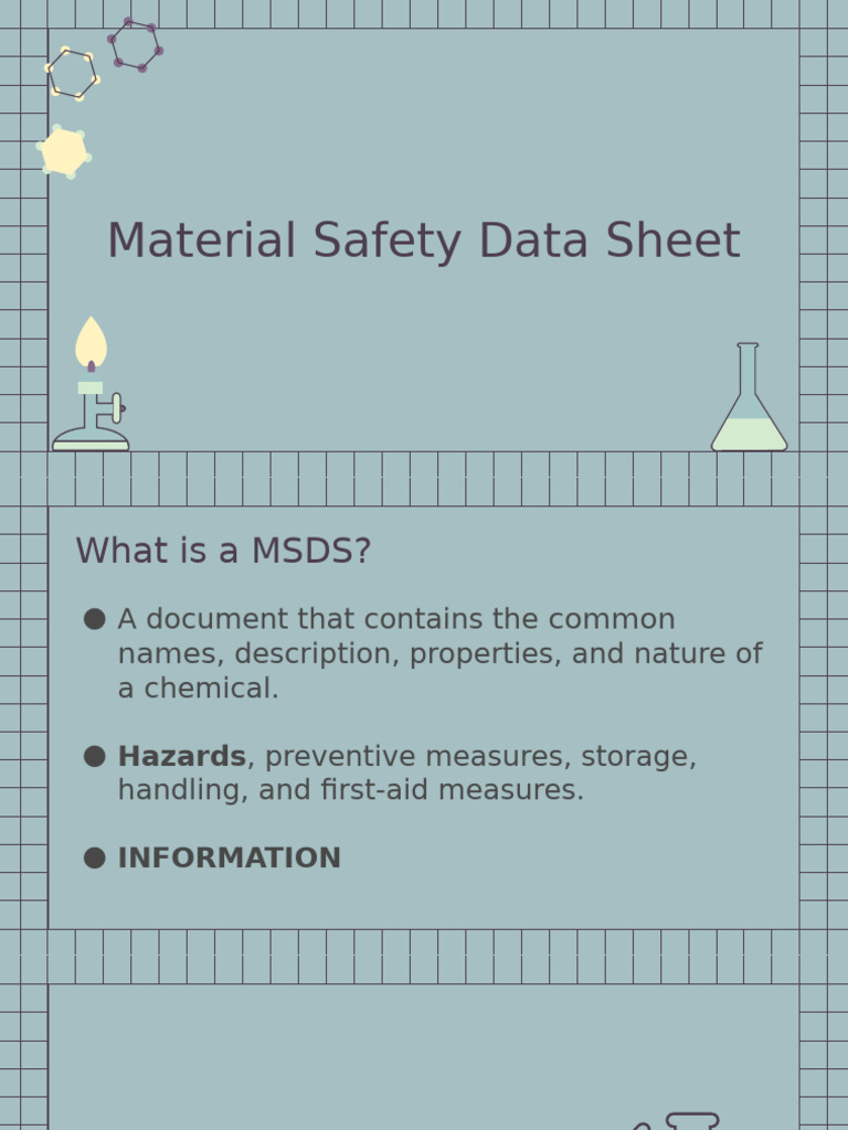 Comprehensive MSDS Overview Guide | PDF | Chemistry | Occupational ...