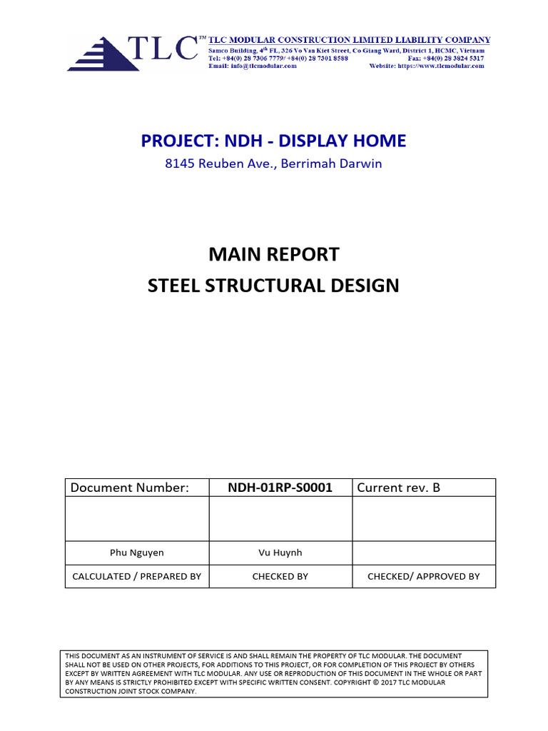 NDH-01RP-S0001 - MAIN REPORT-STEEL STRUCTURAL DESIGN-RevB | PDF ...