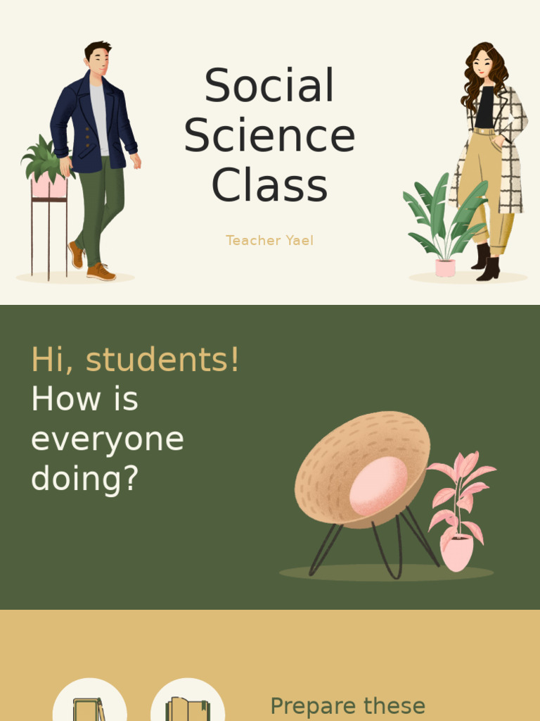 Cream and Brown Illustration Social Science Class Education ...