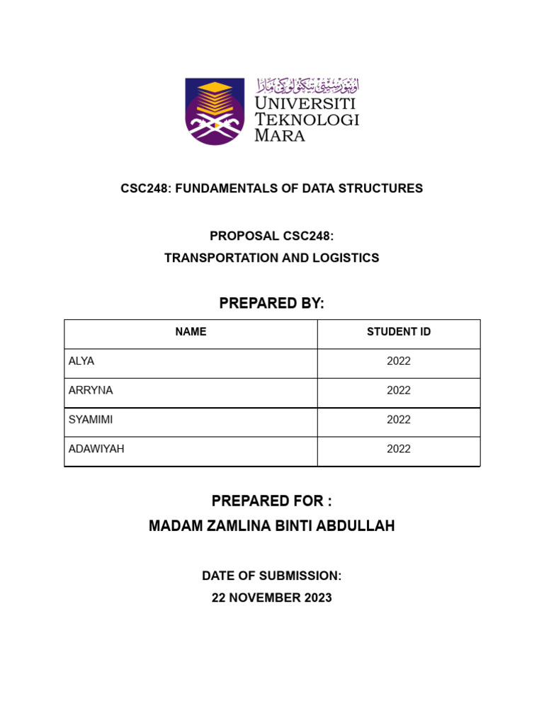 Data Structure Proposal for Logistics App | PDF | Software Engineering ...