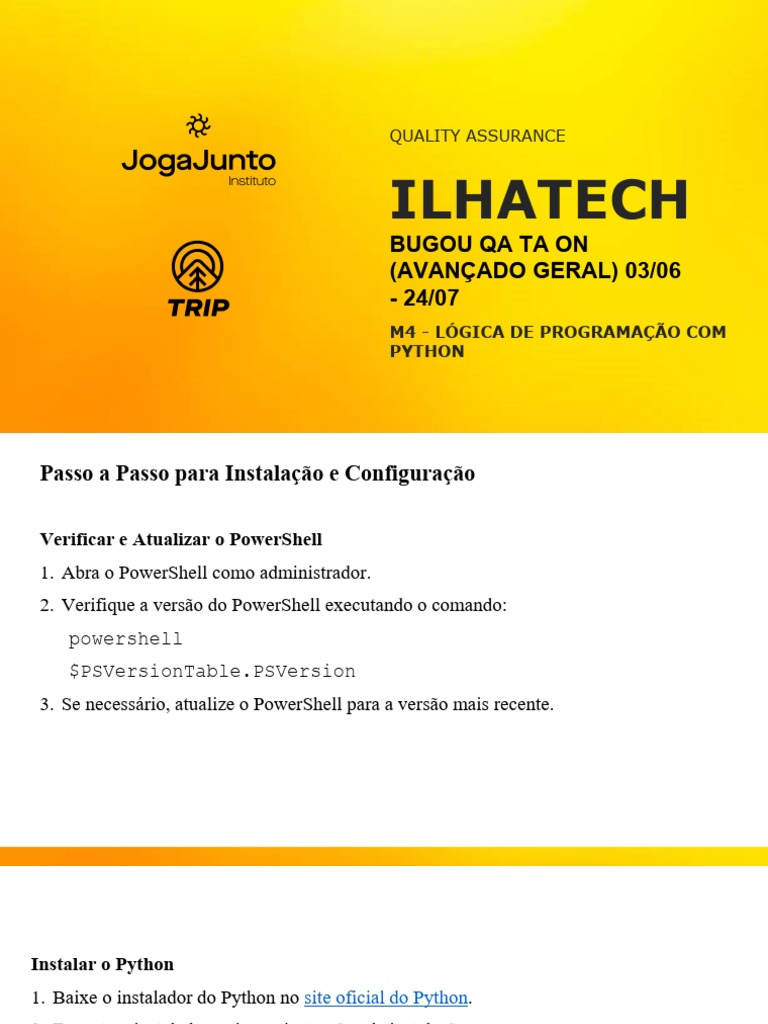 Instalação e Configuração de Python QA | PDF | Programas | Informática