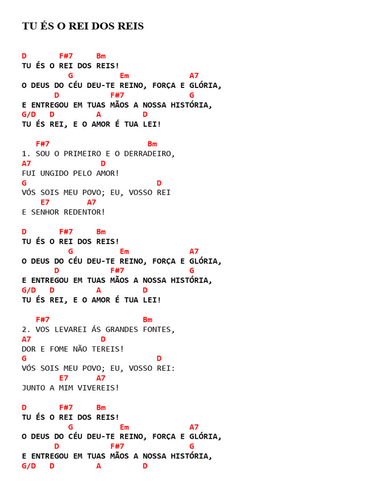 Letra da Música 