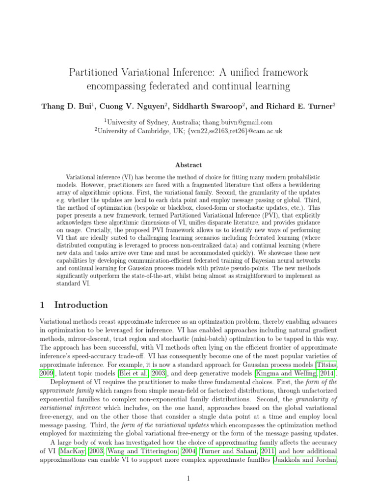 Partitioned Variational Inference: A Unified Framework Encompassing ...