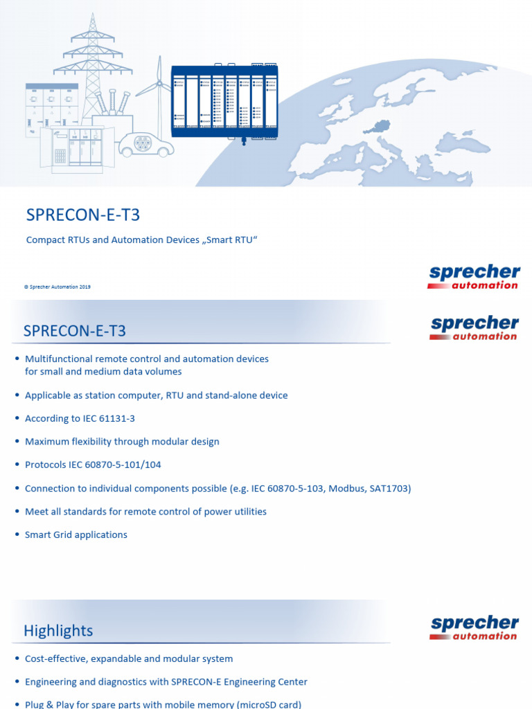 10 SPRECON Basic Training T3 Modules | PDF | Programmable Logic ...
