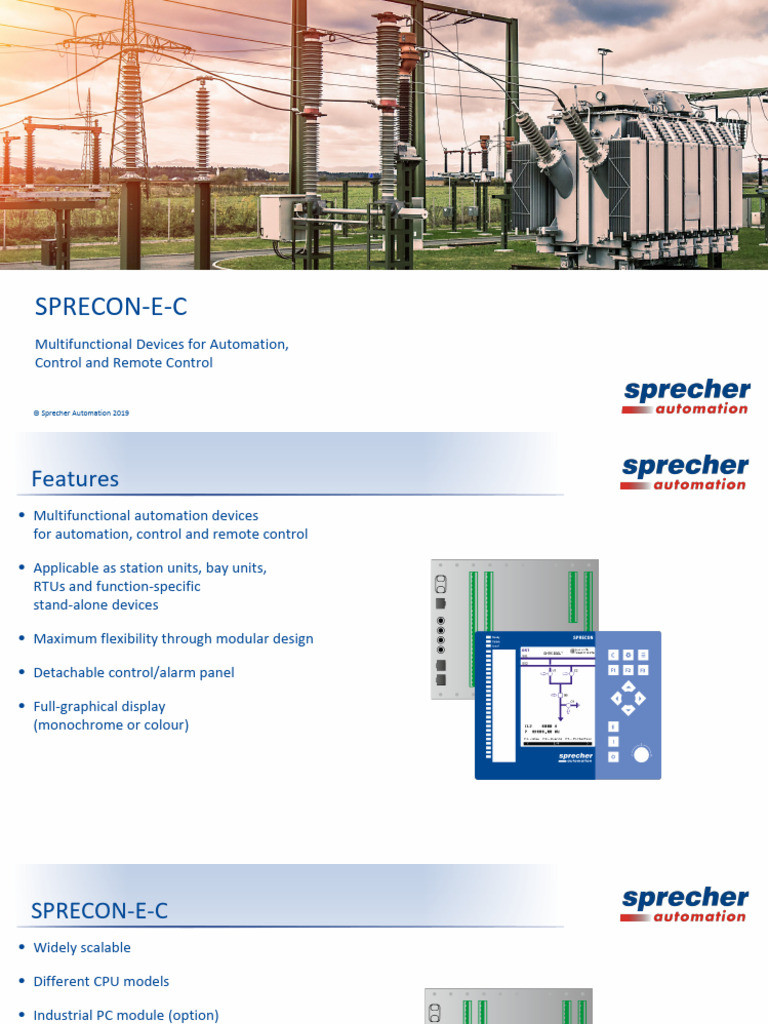 SPRECON-E-C Automation Device Overview | PDF | Power Supply | Mains ...