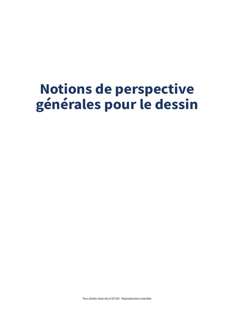 Notions essentielles de perspective en dessin | PDF | Perspective ...