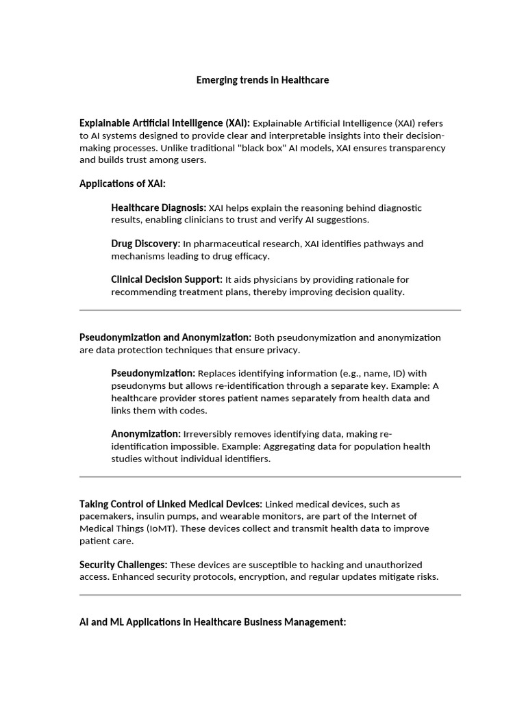 Emerging Healthcare Trends in India | PDF | Artificial Intelligence ...