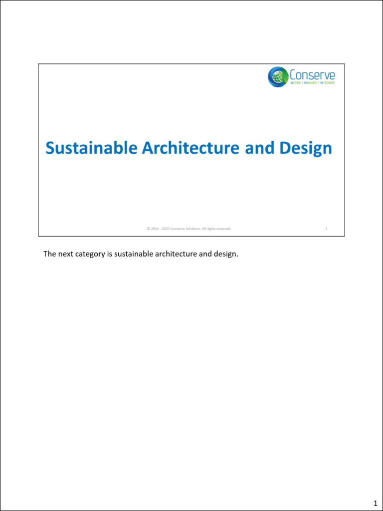 Visual Reference: Sustainable Architecture And Design Pdf