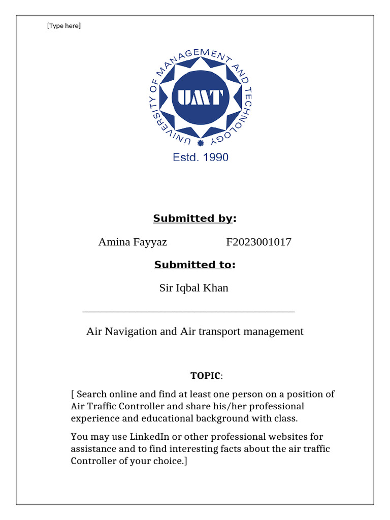 Air Navigation Assignment | PDF | Air Traffic Control | Aerospace