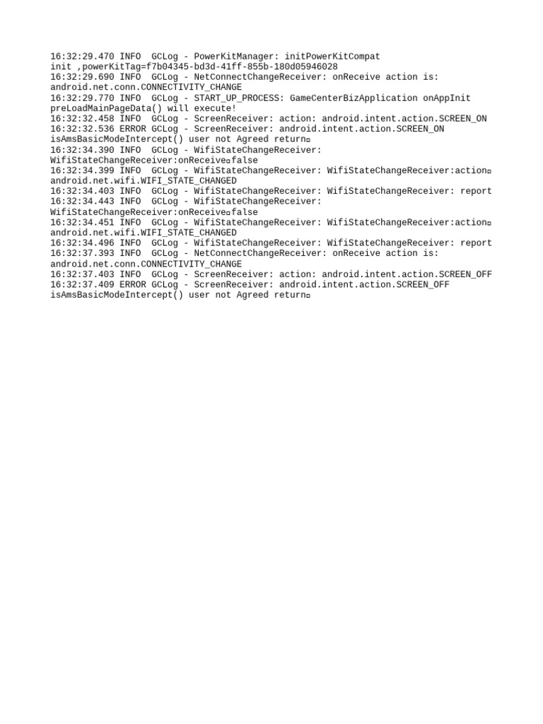 Android Connectivity and Screen Log Events | PDF