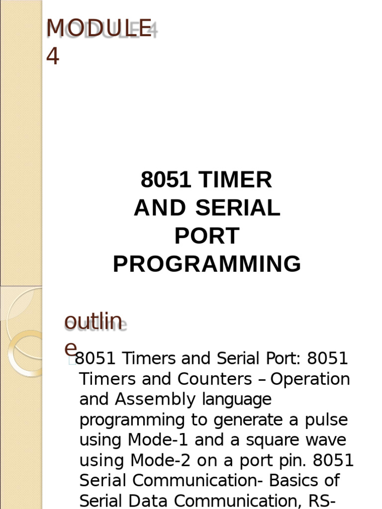 MODULE 4 | PDF | Telecommunications | Computer Architecture