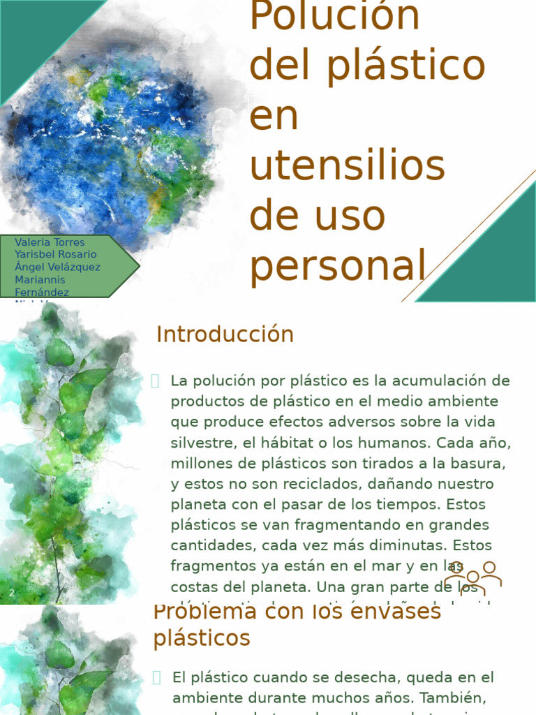 Polución por plástico en utensilios personales | PDF