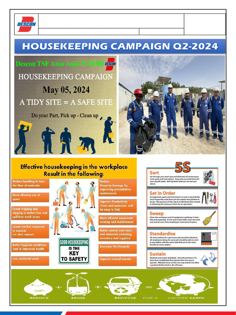 Housekeeping Campaign HSE Flyer | PDF