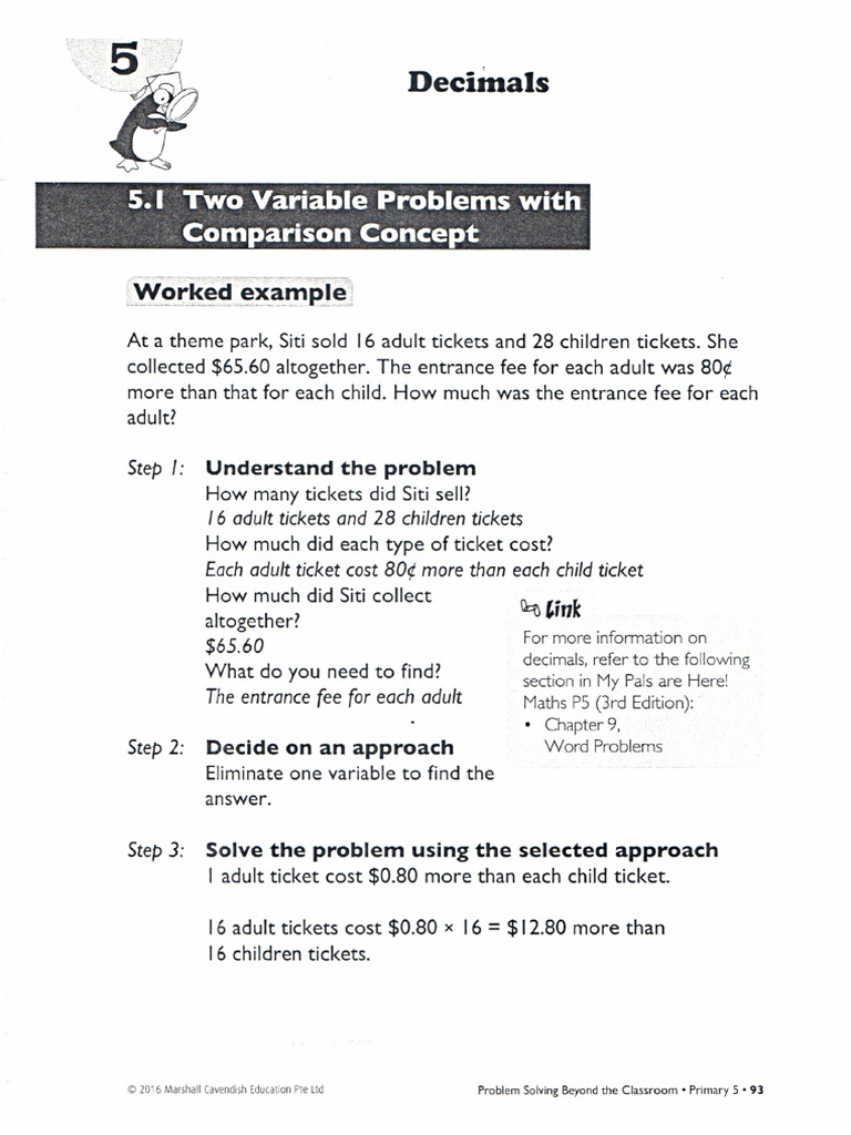 Problems Solving 5 Unit-5 Decimals | PDF