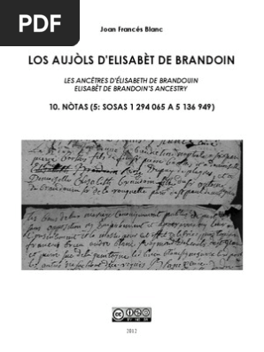 Joan Frances Blanc Los Aujols D Elisabet De Brandoin 10 Pdf