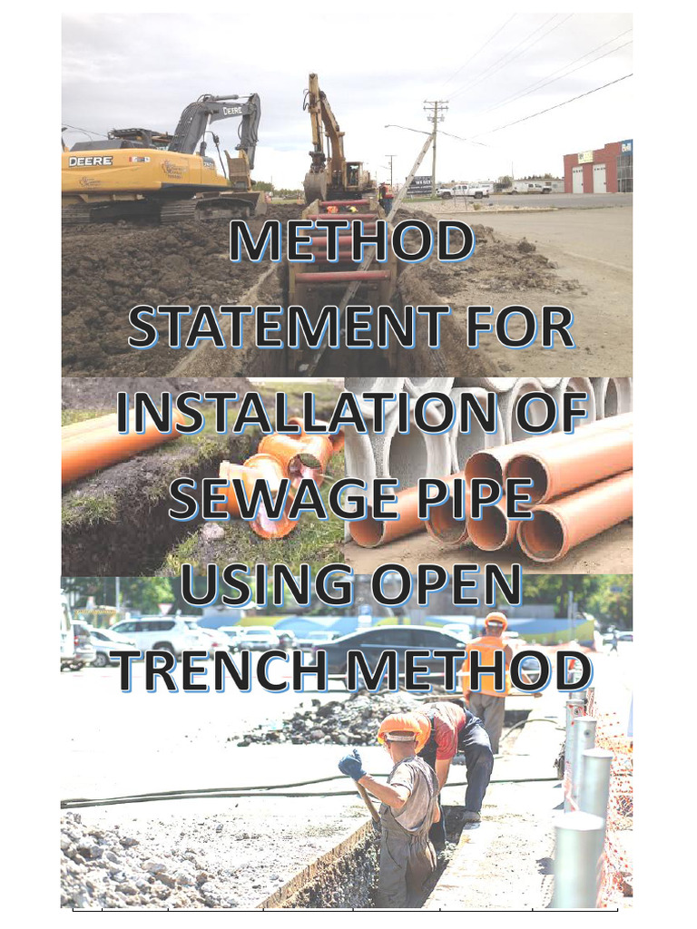 Open Trench Method for Sewage Pipe Installation | PDF | Risk | Fires
