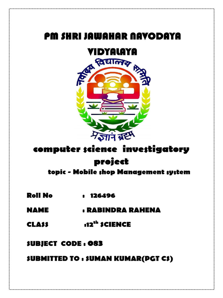 Sumanta Sa CS Project | PDF | Python (Programming Language) | Computing