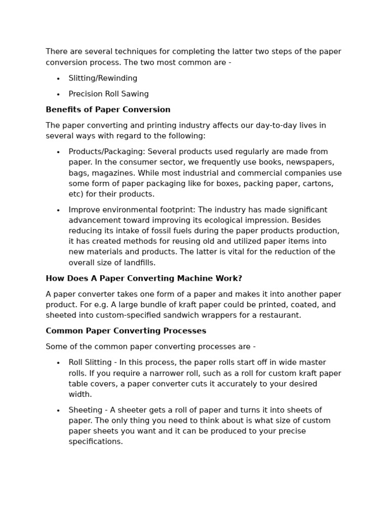 Converting | PDF | Paper | Industrial Processes