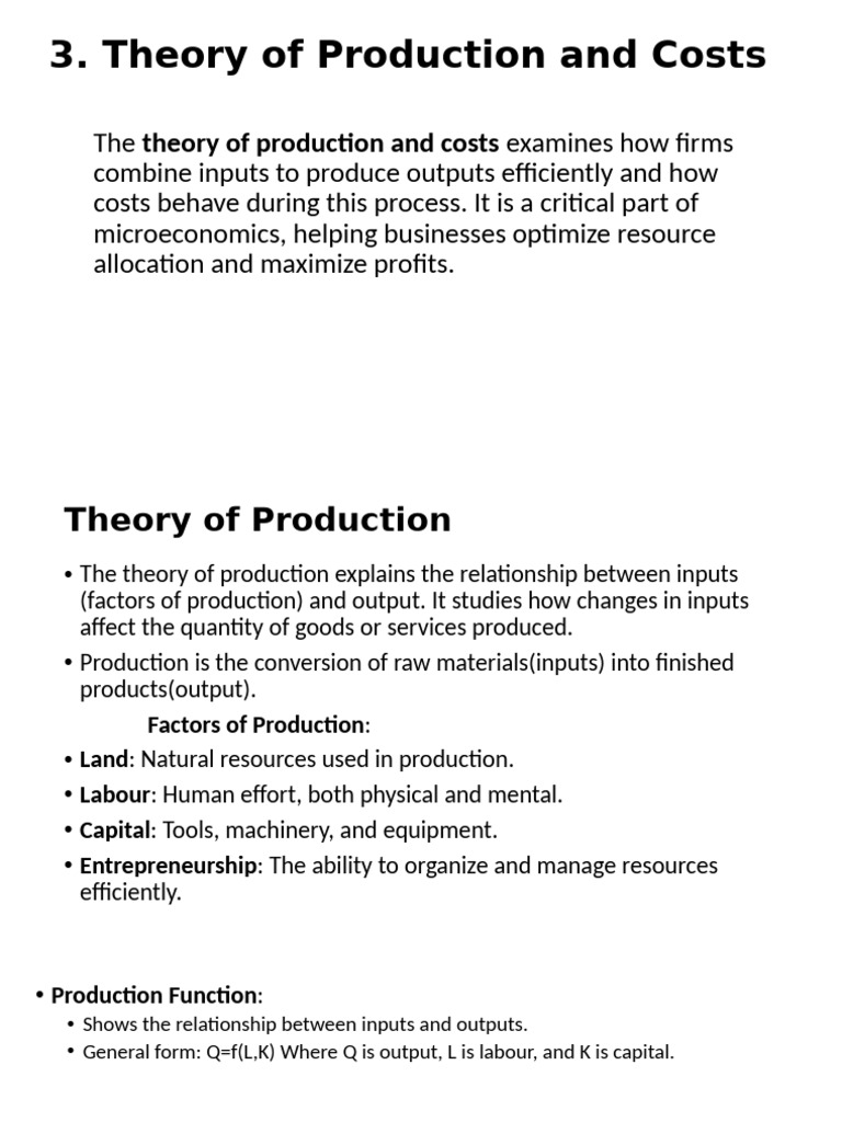 Topic 3 | PDF | Profit (Economics) | Long Run And Short Run