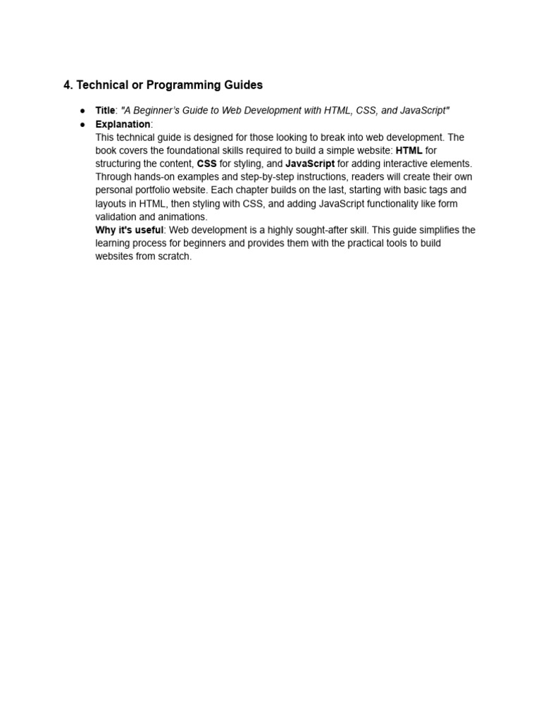 Technical or Programming Guides | PDF