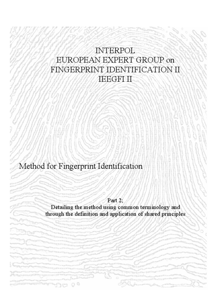 Fingerprint Identification Methodology Guide | PDF | Fingerprint ...