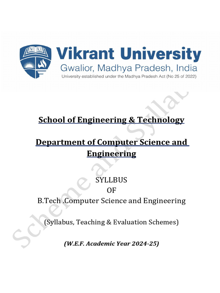 B.Tech CSE Syllabus 2024-25 Overview | PDF | Group (Mathematics ...