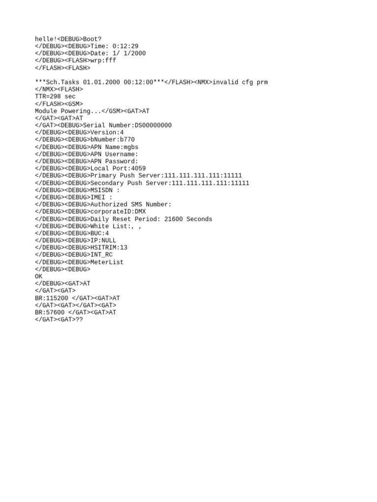 Quectel M95R GSM Module Debug Log | PDF | Computer Networking | Network ...
