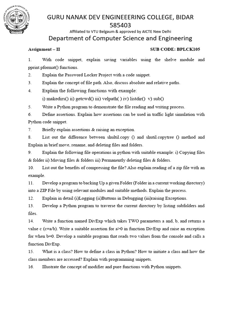 Python Programming Assignment 2024 | PDF | Computer File | Directory ...