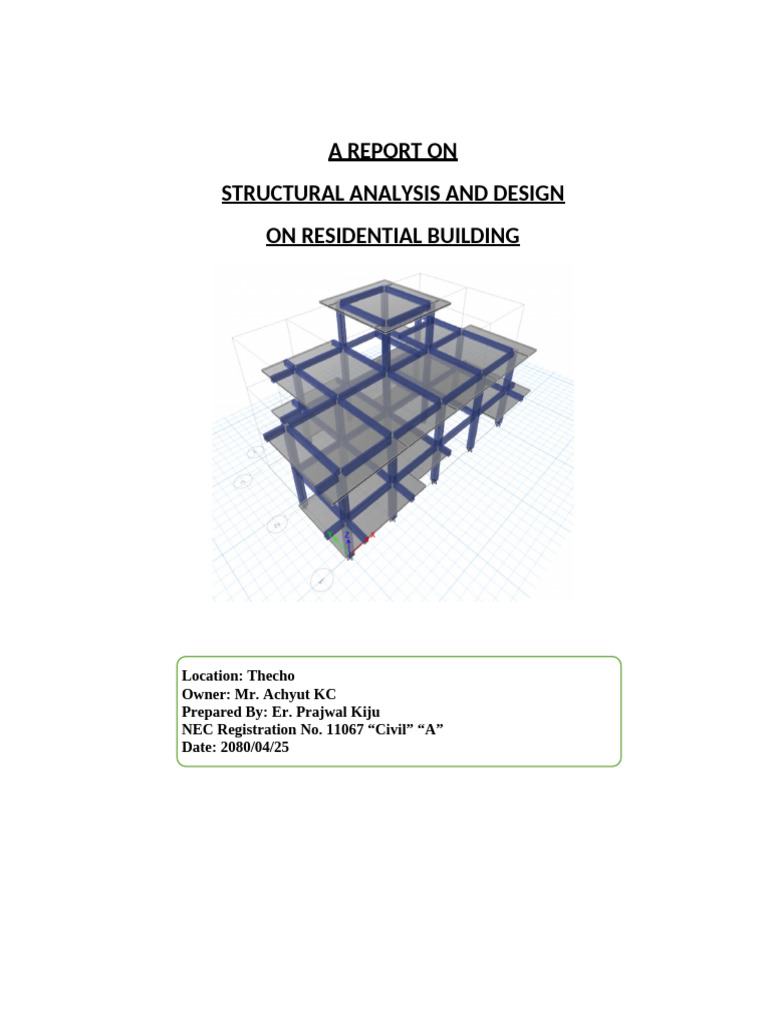 Structural Analysis of Residential Building | PDF | Structural Analysis ...