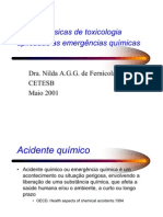 Noções Básicas de Toxicologia Aplicadas As Emergências Químicas