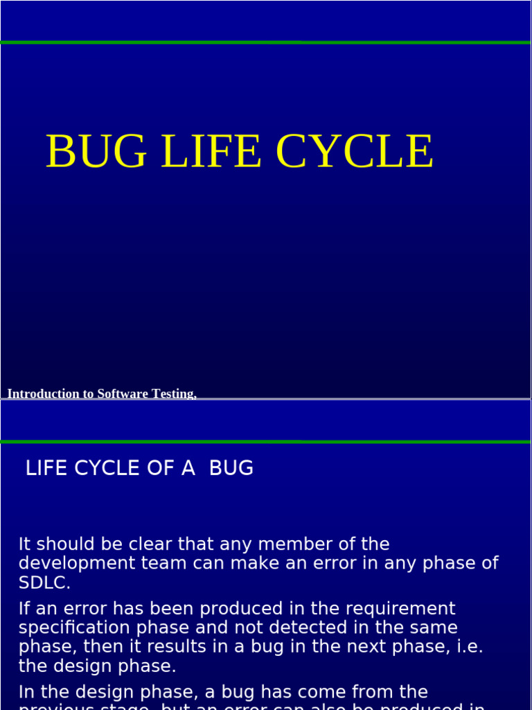 Understanding the Bug Life Cycle | PDF | Software Bug | Parameter ...