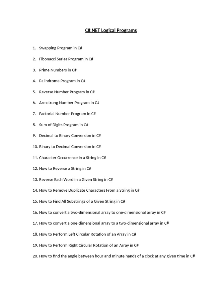 Logical Programs | PDF