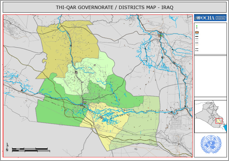 Thi-Qar Districts Map Overview | PDF