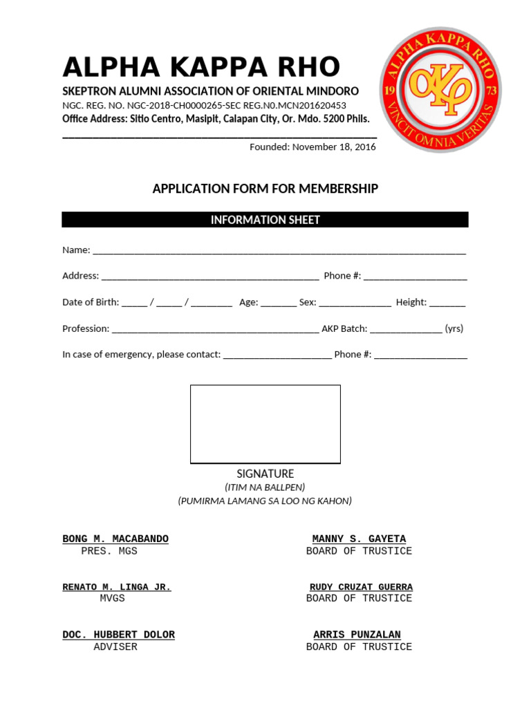 ALPHA KAPPA RHO (Short) | PDF