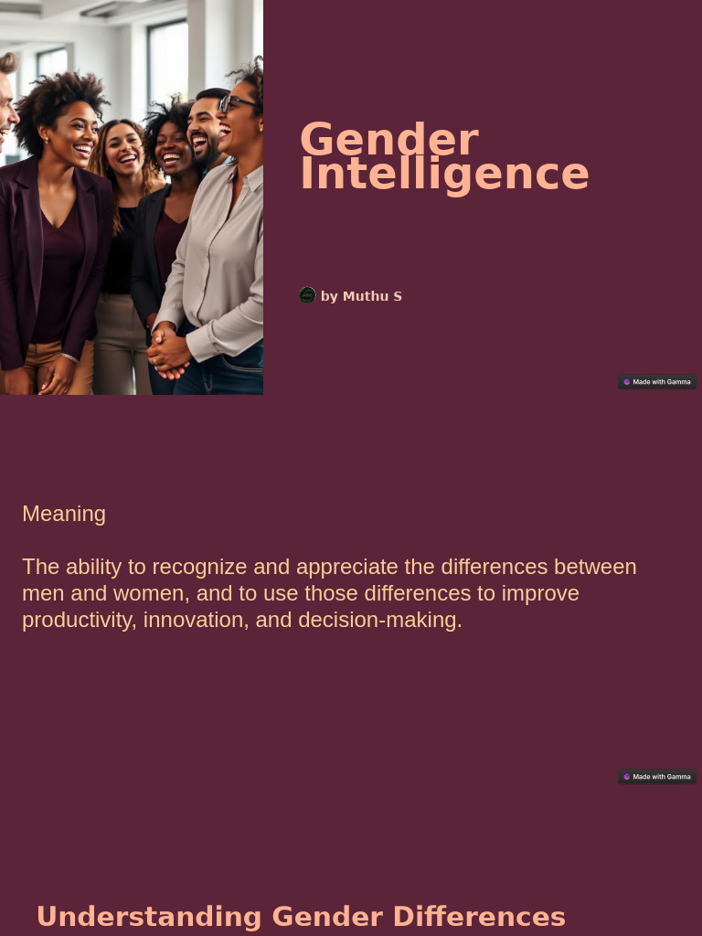 Understanding Gender Intelligence in Workplaces | PDF | Gender Studies ...